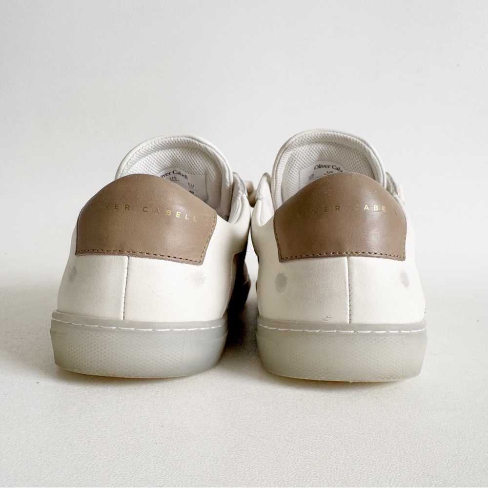Oliver Cabell Low 1 Off White Leather Suede Sneaker Mens US 7/ Womens 10 EU 40 - Picture 7 of 13